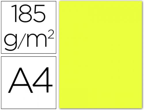 Cartolina guarro din a4 amarelo limao 185 gr pack de 50 folhas , Guarro , 54792 , 3148954222509